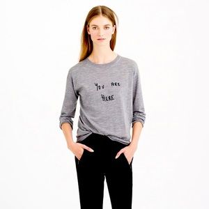 J. Crew grey sweater top size M